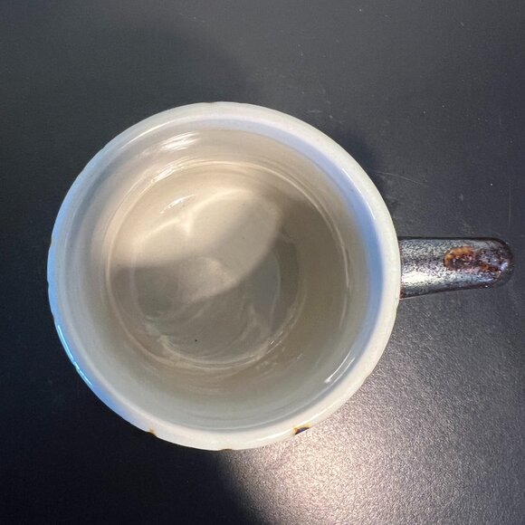 Vintage Otagiri Japan Studio Pottery Glazed Brown & Navy Blue Stoneware Mug Cup - Picture 13 of 14